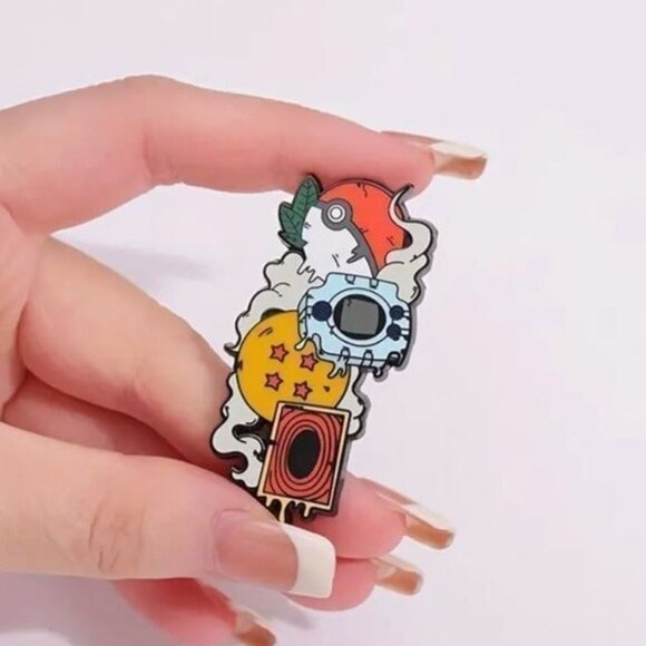 90's Nostalgia Heroes: Pokémon, Yu-Gi-Oh!, Digimon, Dragon Ball Z Enamel pin - Picture 3 of 5